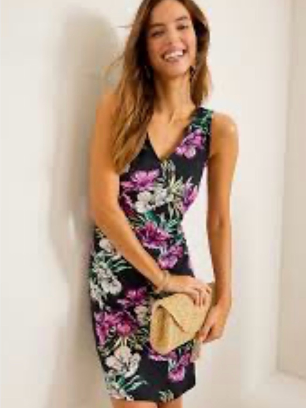 NWT Tommy Bahama
Darcy Villa Garden V-Neck Mini Dress Black Size XXS